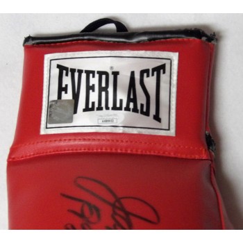 Jake LaMotta Boxer Signed Red Everlast Boxing Glove JSA Authenticated
