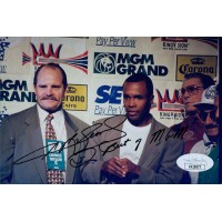 Sugar Ray Leonard Boxer Signed 4x6 Matte Photo JSA Authenticated
