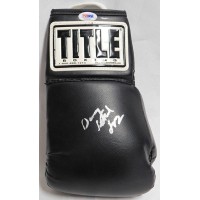 Danny Little Red Lopez Boxer Signed Black Title Boxing Glove PSA Authenticated