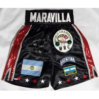 Sergio Martinez Signed Black Boxing Trunks / Shorts PSA Authenticated
