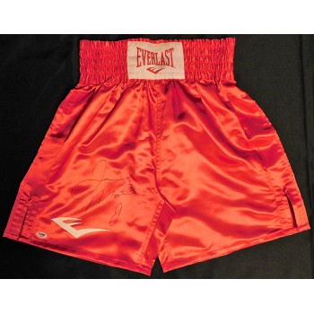 Floyd Mayweather Jr. Signed Red Everlast Boxing Trunks / Shorts PSA Authentic