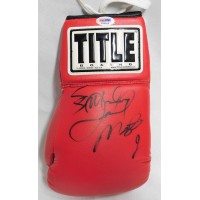 Floyd Mayweather Jr. Sugar Shane Mosley Signed Title Boxing Glove PSA Authentic