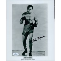 Archie Moore Boxer Signed Glossy 8x10 Photo JSA Authenticated