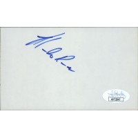 Mando Ramos Boxer Signed 3x5 Index Card JSA Authenticated