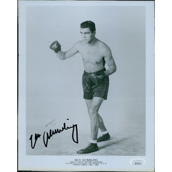 Max Schmeling Boxer Signed 8x10 Glossy Photo JSA Authenticated Taped On Back