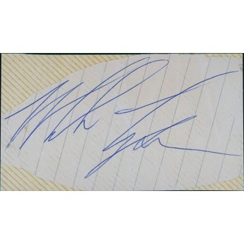 Mike Tyson Boxer Signed 2.25x4 Cut JSA Authenticated