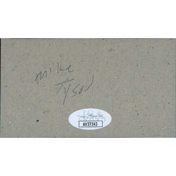 Mike Tyson Boxer Signed 2.25x4 Cut JSA Authenticated