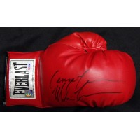 Mike Tyson and Lennox Lewis Signed Red Everlast Boxing Glove PSA Authenticated