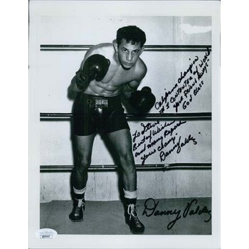 Danny Valdez Boxer Signed 8.5x11 Cardstock Photo JSA Authenticated