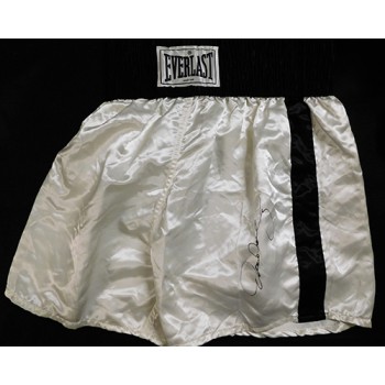 Oscar De La Hoya Signed White Everlast Boxing Trunks / Shorts JSA Authenticated