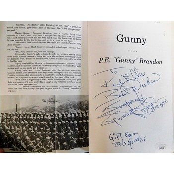 P.E. Brandon Signed Gunny A Story About A Marine Gunnery Sgt Book JSA Authentic