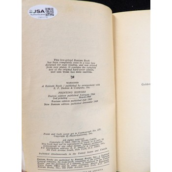 Martin Caidin Signed Marooned Book JSA Authenticated Personalized