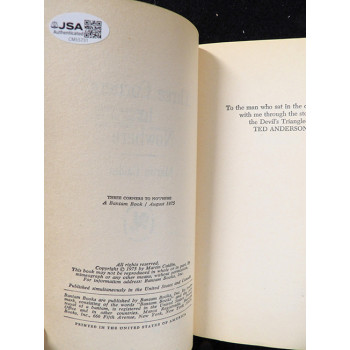 Martin Caidin Signed Three Corners To Nowhere Book JSA Authentic Personalized