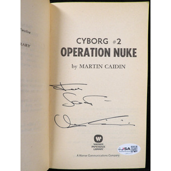 Martin Caidin Signed Cyborg #2 Operation Nuke Book JSA Authentic Personalized