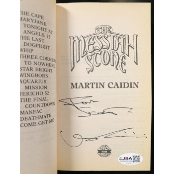 Martin Caidin Signed The Messiah Stone Softcover Book JSA Authentic Personalized