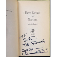 Martin Caidin Signed Three Corners To Nowhere Book JSA Authentic Personalized
