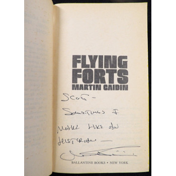 Martin Caidin Signed Flying Forts Softcover Book JSA Authenticated Personalized