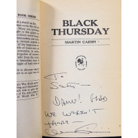 Martin Caidin Signed Black Thursday Book JSA Authenticated Personalized