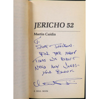 Martin Caidin Signed Jericho 52 Softcover Book JSA Authenticated Personalized