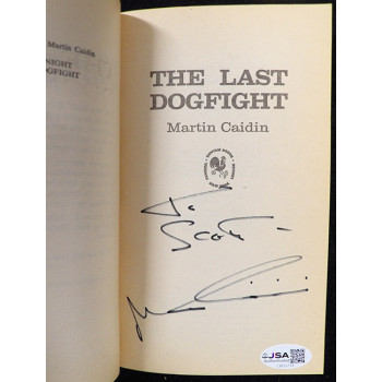 Martin Caidin Signed The Last Dogfight Softcover Book JSA Authentic Personalized