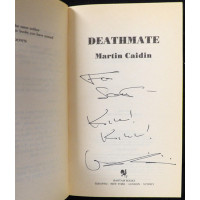 Martin Caidin Signed Deathmate Softcover Book JSA Authenticated Personalized