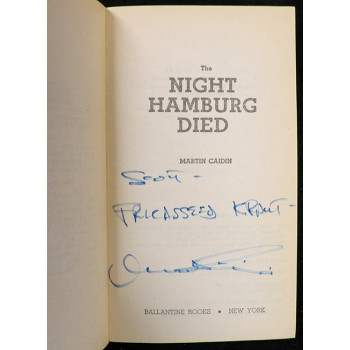 Martin Caidin Signed The Night Hamburg Died Softcover Book JSA Auth Personalized