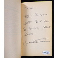 Martin Caidin Signed Cyborg Softcover Book JSA Authenticated Personalized