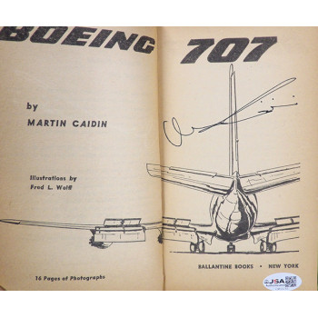 Martin Caidin Signed Boeing 707 Softcover Book JSA Authenticated