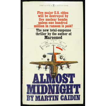 Martin Caidin Signed Almost Midnight Softcover Book JSA Authentic Personalized