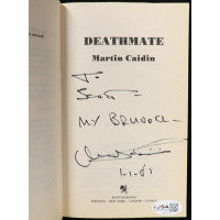 Martin Caidin Signed Deathmate Softcover Book JSA Authentic Personalized