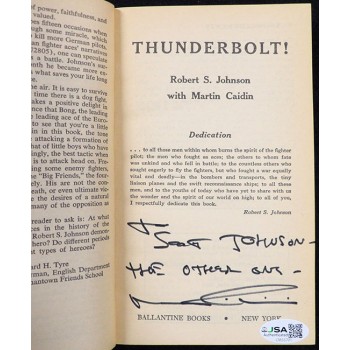 Martin Caidin Signed Thunderbolt Book JSA Authenticated
