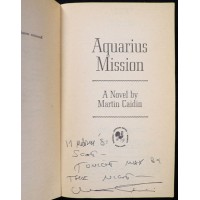 Martin Caidin Signed Aquarius Mission Book JSA Authenticated Personalized