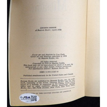 Martin Caidin Signed Aquarius Mission Book JSA Authenticated Personalized