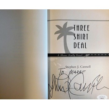 Stephen J. Cannell Signed Three Shirt Deal 1st Hardcover Book JSA Authenticated