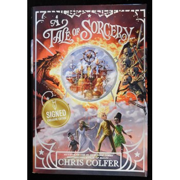 Chris Colfer Signed A Tale of Sorcery 1st Edition Hardcover Book Magic JSA Auth