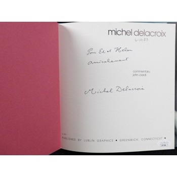 Michel Delacroix Painter Signed Hardcover Book JSA Authenticated