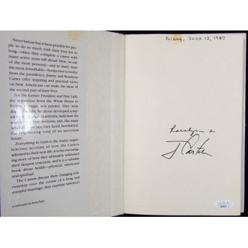 Everything To Gain Jimmy Rosalynn Carter Signed 1st Ed HC Book JSA Authenticated