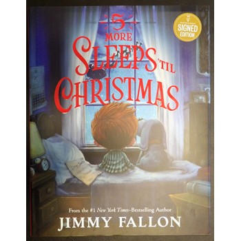 Jimmy Fallon Signed 5 More Sleeps 'Til Christmas 1st Ed Hardcover Book JSA Auth