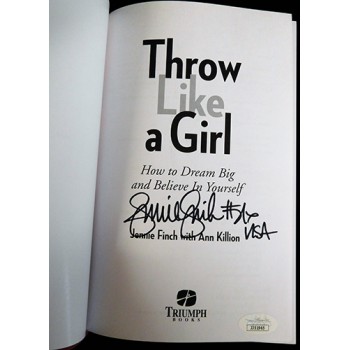 Jennie Finch USA Softball Signed Throw Like A Girl Book JSA Authenticated