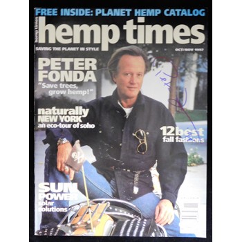 Peter Fonda Actor Signed Hemp Times Magazine JSA Authenticated