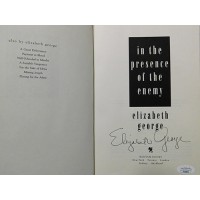 Elizabeth George Signed In The Presence of The Enemy 1st Ed Book JSA Authentic