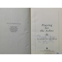 Elizabeth George Signed Playing For The Ashes First Edition Book JSA Authentic