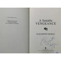 Elizabeth George Signed A Suitable Vengeance First Edition Book JSA Authentic