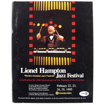 Lionel Hampton Big Band Musician Signed Jazz Festival Program JSA Authenticated
