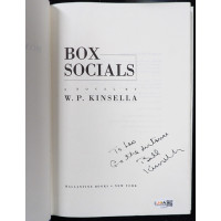 W.P. Kinsella Signed Box Socials Hardcover Book JSA Authenticated Personalized