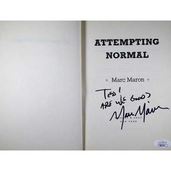 Marc Maron Signed Attempting Normal 1st Hardcover Book JSA Authenticated
