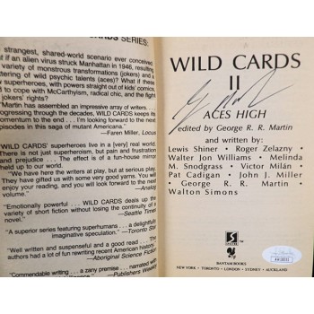 George RR Martin Signed Wild Card Volume II Aces High Book JSA Authenticated