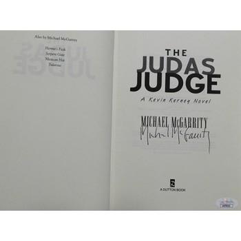 Michael McGarrity Signed The Judas Judge 1st Ed Hardcover Book JSA Authenticated