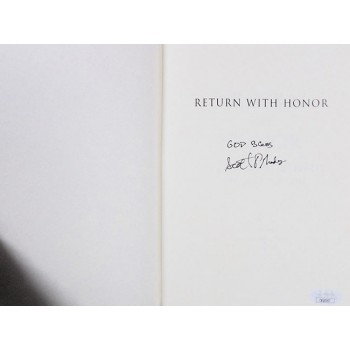 Scott O'Grady Signed Return With Honor 1st Edition Hardcover Book JSA Authentic