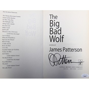 James Patterson Signed The Big Bad Wolf 1st Ed Hardcover Book JSA Authenticated